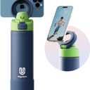 Insulated Magnetic Water Bottle - Reusable Stainless Steel Bottle with MagSafe Compatible Phone Holder -Keeps Cold for 24 Hours - Perfect for Gym, Sports, and Travel- Navy Blue 24oz