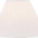 Aspen Creative 33134, Mushroom Pleated Traditional Spider Lamp Shade, White, 7" Top x 17" Bottom x 11-1/2" Slant, 7x17x11.5"