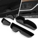 auovo Door Side Storage Tray Compatible with Toyota RAV4 2019-2025 Accessories Door Storage Insert Organizer Box Fit RAV4(TPE, Front+Rear Doors 4 PCS Set) (Black)