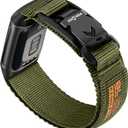 Bandletic Sport Band Compatible with Fitbit Charge 6/5 Bands for Men and Women, Rugged Soft Nylon Wristbands Replacement Straps with Magnetic Fidlock V-Buckle for Fitbit Charge 5/6 Fitness Tracker (Medium(6.5"-7.1"), Army Green)