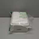 Qi Boo Compostable 5 Compartment Plates Disposable, 10.25 x 8.25 inch, [100Pack] Heavy Duty Paper Plates with dividers, Sturdy School Lunch Trays, White Large Paper Dinner Plates for Buffet Party