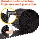 LAVEVE Corrugated Metal Garden Edging 6" x 40Ft, Landscape Edging Border for Lawn, Flower Bed, Garden Fence, Paver Edging (Black)
