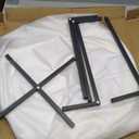 Round Coffee Table, Small Coffee Tables for Living Room, Low Wood Coffee Table with Metal Frame, Floor Table Desk for Sitting on The Floor, Home, Office, White(23.6" D x 17.7" H) (1T)