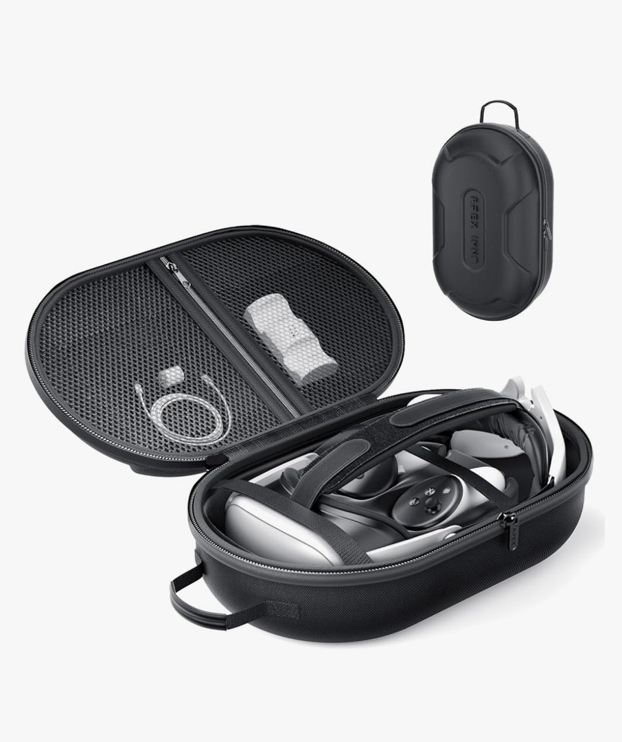 APEXINNO Large Carrying Case for Meta Quest 3S/3/2 Accessories,VR Storage Bag Compatible with Oculus Quest 3S/3/2 Headset Elite Strap,Suitable for Travel and Home Storage