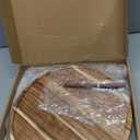 12" Two-Tier Acacia Wood Lazy Susan Organizer Kitchen Turntable for Cabinet Pantry Table Organization