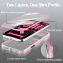 for iPhone 17 Pro Case, Heavy Duty Shockproof Protective Phone Case, Built-in Screen Protector & Camera Stand, Fits MagSafe, Magnetic Rugged Phone Cover for iPhone 17 Pro, 6.3'', Pink