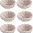 5 inches Round Banneton Basket for Bread Proofing, Dough Proofing Bowls with Removable Liner, Good for Home Sourdough Bakers Baking, 6 Pack