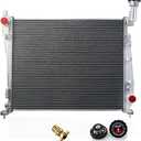 All Aluminum Radiator for 2011-2021 2012 2013 2014 2015 2016 2017 2018 2019 2020 Jeep Grand Cherokee Dodge Durango 3.6L V6 5.7L V8, 2 Row Core Cooing Radiators