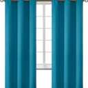 BGment Blackout Curtains - Grommet Thermal Insulated Room Darkening Bedroom and Living Room Curtains, Set of 2 Panels (42 x 72 Inch, Peacock Blue)