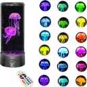 Lightahead Large Round LED Jellyfish Lamp  18 LEDs with Vibrant Color-Changing Effects  The Ultimate Sensory Fake Aquarium for Decoration, Autism, ADHD, Stress & Anxiety Relief  Ideal Gift (Large) (Large (15 Inches Tall))