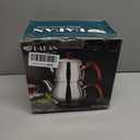 Hakan Teapot Set 107 Oz with Self Strainer Double Lids, Stainless Steel Maxi Double Bondy Tea Pot Set 3.2 L, 3.3-Quart, Turkish Samovar Style, Tea Kettle for Loose Leaf Tea with Red Bakelite Handle