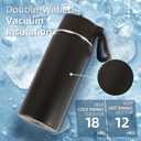 Volhoply 16oz Insulated Kids Water Bottle with Straw, Mix, 