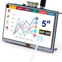 ELECROW 5-Inch Resistive Touch Screen TFT LCD Display, 800x480 HD Resolution, Compatible with Raspberry Pi 5/4/3/2B/Zero, Banana Pi, Jetson Nano, Windows 11/10/8/7
