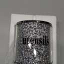 Bling Crushed Diamond Small Kitchen Utensil Holder for Countertop Glass Flatware Silver Utensil Crock Sparkly Gift Utensil Organizer (Silver)