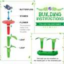 SpringFlower Toys for Girls 3 4 5 6 7 Years Old, Flower Garden Building Kit with Storage case,Educational STEM Toy and Preschool Garden Play Set for Toddlers, for Kids,148pcs