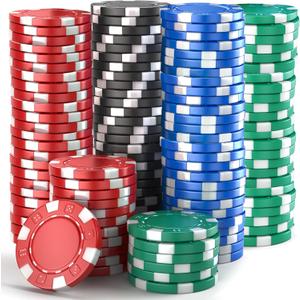 Kiddie Play Poker Chips Set 200 PCS | 11.5 Gram Chips for Texas Holdem Blackjack Gambling