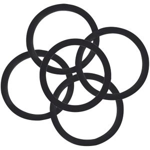 4" Camlock Gaskets, 5 Pack - Heavy Duty Buna-N Rubber Seals for 4 Inch Cam and Groove Fittings - Oil and Chemical Resistant for IBC Totes, Agricultural Irrigation and Industrial Fluid Transfer