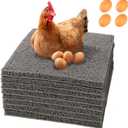 Washable Nesting Pads for Chicken Coop  8 Pack 12x12 Inch Reusable Chicken Nesting Mats with 4 Fake Eggs, Easy Clean & Durable Laying Box Accessories for Hens (Gray)