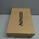 NINGO Leather Non Slip Shoes for Men Women, Slip On Water Resistant Work Loafers, Slip Resistant Lightweight Breathable Chef Footwear & Sneakers for Kitchen/Restaurant Staff and Hospitality (10 Women/8.5 Men, Black)