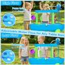 Water Table Pump with Huge Water Output, 4 Hours Non-Stop Fun, Battery Powered Continuous Flow, Edge-Locking Octopus Design for Summer Outdoor Water Table Accessories for Toddlers Kids