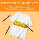 2 x Fabric Markers Permanent for Clothes, 20 Colors Fine Tips Paint Pens for Clothing Canvas Tote Bags T-Shirt and Shoes, Non Toxic Ink for Kids and Adults