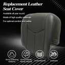 SecosAutoparts Driver & Passenger Bottom & Top & Driver Foam Cushion Dark Gray Leather Seat Cover Compatible with Chevy Silverado Avalanche Tahoe Suburban GMC Sierra Yukon 2003 2004 2005 2006