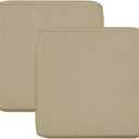 OutdoorLines Waterproof Patio Seat Cushion Cover Replacement, Anti-Slip Patio Chair Cushion Covering for Garden and Backyard(Set of 2, 24"x24"x4", Camel, Cover Only)