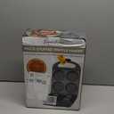 Baker's Friend Multi Stuffed Waffle Maker Thick, 4-Slice with 1.2'' Thick & 4'' Dia, Belgian Mini Waffle Maker Flip, Nonstick Breakfast Sandwich Maker, Stuffed Waffle Iron, Graphite