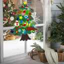 DIY Felt Christmas Tree with 32 Pcs Ornaments, 3.2Ft Felt Xmas Tree for Montessori Indoor Christmas Door Wall Windows Hanging Party Supplies New Year Decorations