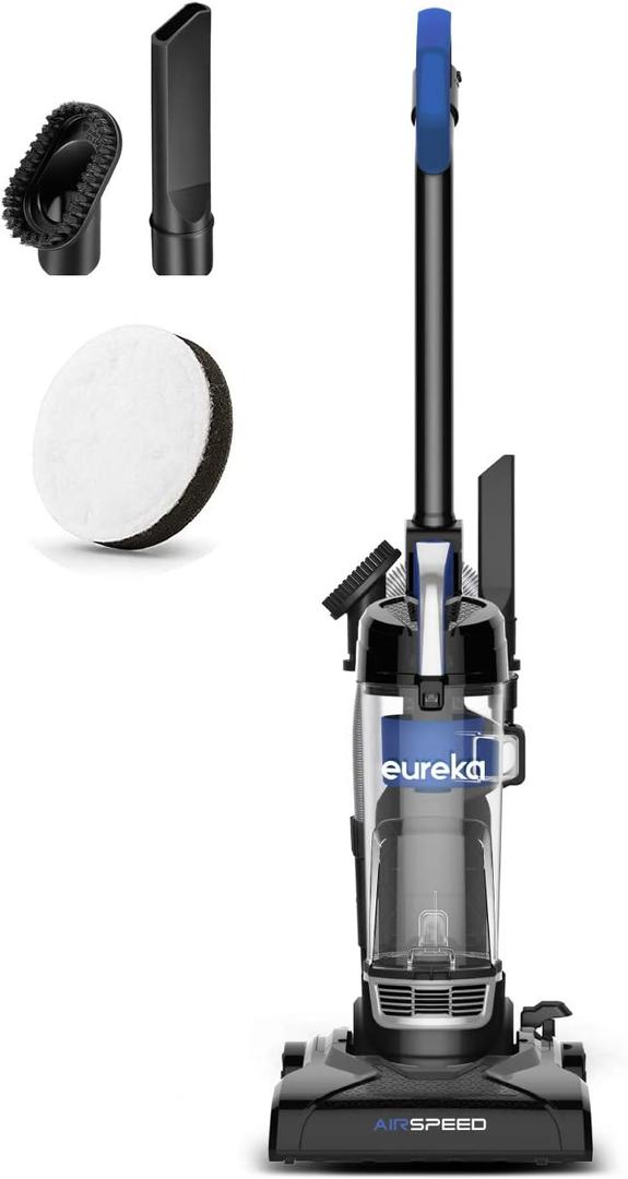 Eureka NEU10AE5 Powerful Bagless Upright Vacuum Cleaner Carpet and Floor, AirSpeed Ultra-Lightweight Vacuum Cleaner, w/ Replacement Filter, Blue (Blue)