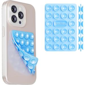 Silicone Suction Cup Phone Case Mount Double Sided, Phone Accessories Hands-Free Strong Grip Holder for Selfies and Videos