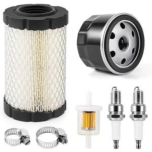 LERMITY 796031 Air Filter Tune Up Kit,Lawn Mower Oil Filter Replacement Compatible with Briggs and Stratton 591334 492932 696854; John Deere D100 D110 D125 D130; Husqvarna YTH22V46 YTH24V48 YTA22V46