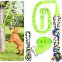 Dog Bungee Tug Toy, Dog Toy Hanging from Tree, Interactive Interactive Dog Rope Toy with Chew Lure Toys, Outdoor Tether Tug of War for Small Medium Large Dogs