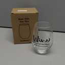 Fatbaby Funny Wine Glass For Women Coworkers, Sarcastic Gifts For Best Friends Sisters Besties, Christmas Birthday Mother's Day Gifts Stemless Wine Glass for Women 15 OZ