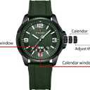 NAVIFORCE Waterproof Watch for Men Women, Analog Auto Date Military Sports Unisex Wristwatch,Silicone Strap