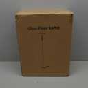 Torchiere Floor Lamp for Living Room, LED Standing Reading Light for Bedroom with Glass Shade for Living Room Corner Bedroom Home Office,Bulbs Included (Red Brown,Glass 1 Head)