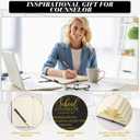 6 Sets School Counselor Gifts Leather Journal Pen with Gift Box Appreciation Gifts for School Counseling Graduation Birthday Teachers Appreciation Day