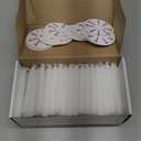 100 pcs Church Candles with Drip Protectors for Devotional Candlelight Vigil Service, Unscented White 5" H X 1/2" D, No Smoke, Shabbat, Praye