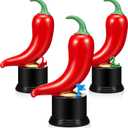 Yinkin 3 Pcs Chili Cook Off Trophies Chili Cook Off Prizes Medals Awards Decorations Salsa Contest Pepper Trophy for Winner Cooking Event Competition Gifts 1st Gold, 2nd Silver, 3rd Bronze(Cute)