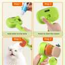 4-in-1 Cat Steam Brush, 2025 Upgraded Pet Steam Brush for Indoor Cats Dogs Spray Hair Removal Comb, 2 Spray Self-Cleaning Dog Brushes for Shedding,Massage,Cleaning Grooming (Green)