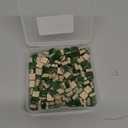 PINUO&KE 200 Pieces / 200 g Square Ceramic Mosaic Tiles - 1x1 cm for Home Decoration, DIY Crafts, Projects - Dark Green