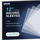 120 Pack Vinyl Record Sleeves Outer, 12.75"x12.75" 3 Mil Thick Protective Album Covers for 12" LPs, Crystal Clear Archival-Quality Outer Sleeves for Single Vinyl Storage