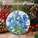 5 x Christmas Ornaments, Flower Ornament, Christmas Tree Ornaments, Xmas Decorations, Holiday Decorations, Flower Theme Gifts, Holiday Party Gifts, and Xmas Gift Ideas - Forget-Me-Not