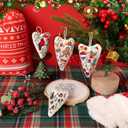 2 x 4Pcs DIY Heart Shaped Hand Embroidered Christmas Ornament Kit,2026 New Embroidery Christmas Ornament Kits,Handmade Tree Decoration,Beginner Friendly Cross Stitch Craft Set for Tree Winter Decoration