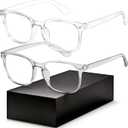 Blue Light Blocking Glasses - Fashion Square Eyeglasses, Anti UV Ray Computer Gaming Glasses Blue Blockers for Women/Men