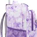 Travelers Club 18" Rolling Backpack with Shoulder Straps, Purple Tye
