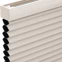 Changshade Cordless Cellular Shades, Blackout Honeycomb Shades for Windows, Pull Down Pleated Blinds, Easy to Install for Indoor Windows and French Doors,59" W x 72" H, Beige