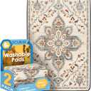 Washable Pee Pads for Dogs 2 Pack, 36" x 24" Reusable Puppy Pads Waterproof, Super Absorbent Dog Rugs, Leakproof, Dog Crate Pad, Playpen Mat, Whelping Pads, White Medallion