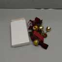 Daifunli 2 Pcs Christmas Wreath Bows with Jingle Bells and Pinecone Hanging Christmas Tree Topper Xmas Bow Pine Cones with Bell Pendant Decorative Bows Ornament for Party Decoration Kitchen Cabinet