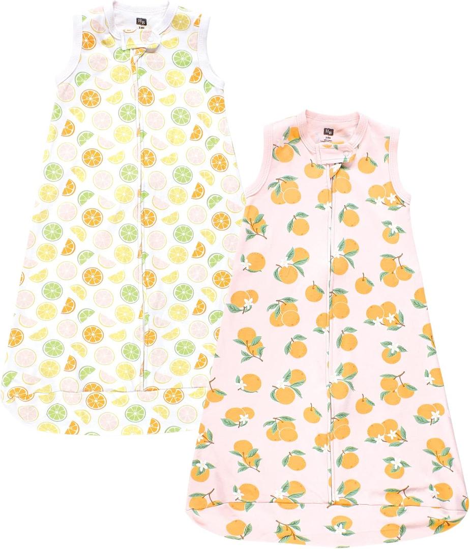 Hudson Baby Unisex Baby Interlock Cotton Sleeveless Sleeping Bag (3-9 Months, Citrus Orange)